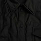 Black Polyester Collared Padded Logo Jacket