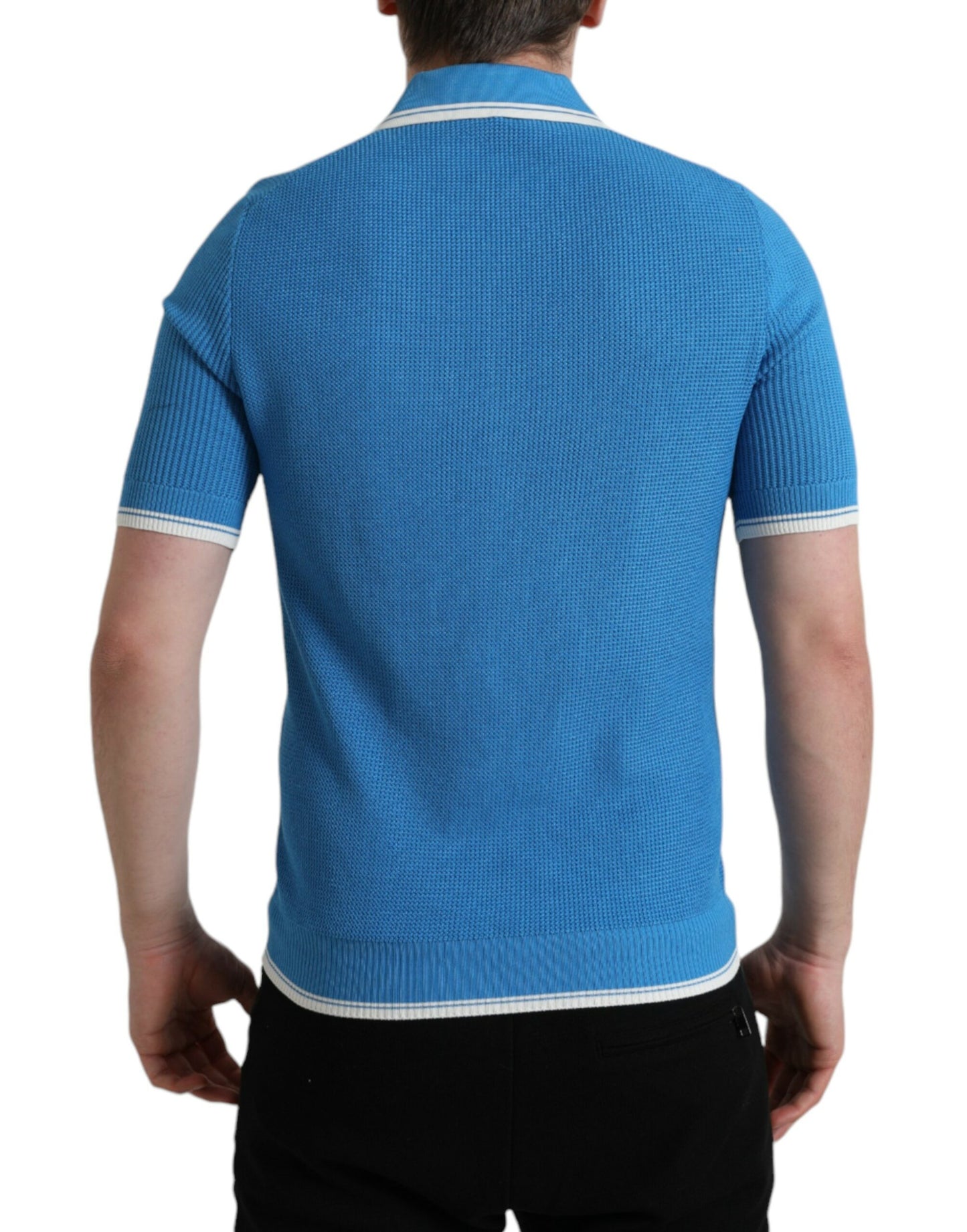 Blue Logo Collared Short Sleeve T-shirt