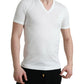 White Logo Plaque Short Sleeve Vneck T-shirt