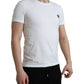 White Logo Crest Crew Neck Underwear T-shirt