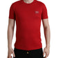 Red Logo Plaque ShortSleeve Crewneck T-shirt