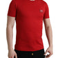 Red Logo Plaque ShortSleeve Crewneck T-shirt