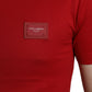 Red Logo Plaque ShortSleeve Crewneck T-shirt