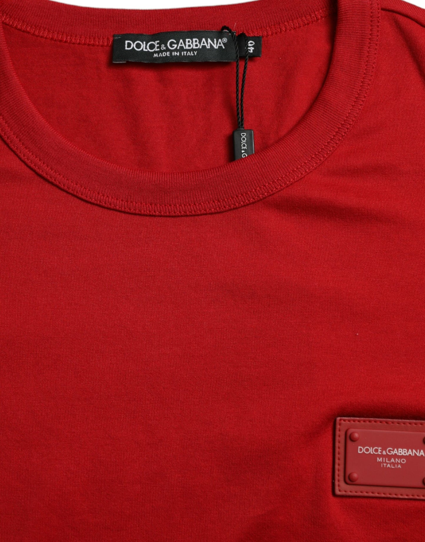 Red Logo Plaque ShortSleeve Crewneck T-shirt