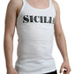 White Sicilia Cotton Sleeveless Tank T-shirt