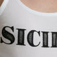 White Sicilia Cotton Sleeveless Tank T-shirt