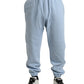 Light Blue Cotton Sweatpants Men Jogger Pants