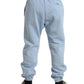 Light Blue Cotton Sweatpants Men Jogger Pants