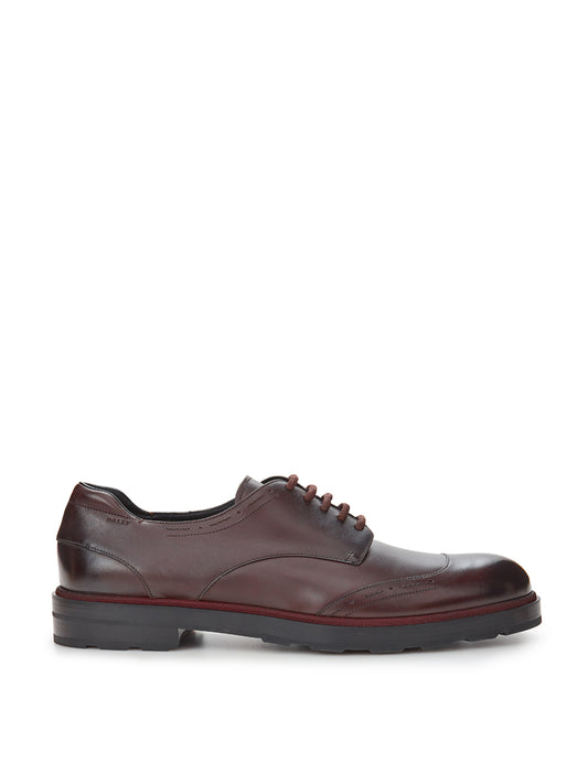 Elegant Brown Leather Derby Shoes