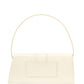 Elegant Ivory Leather Clutch for Evening Elegance