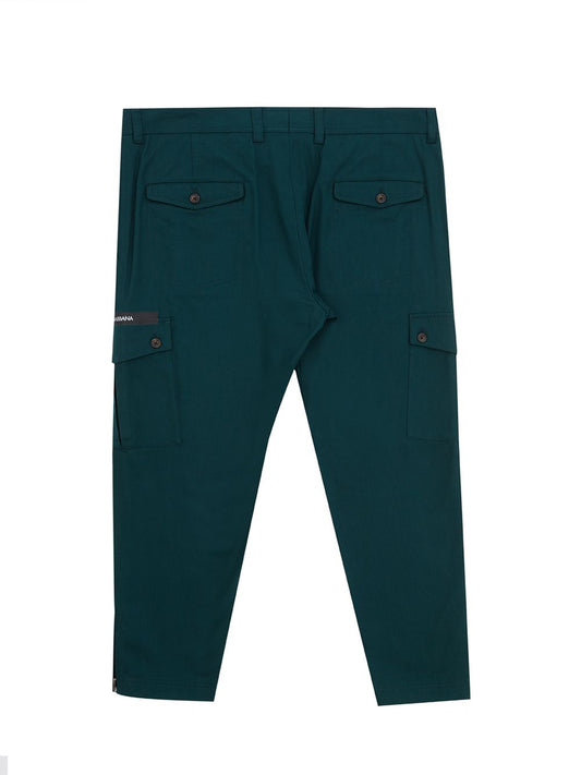 Emerald Green Cotton Regular Fit Trousers