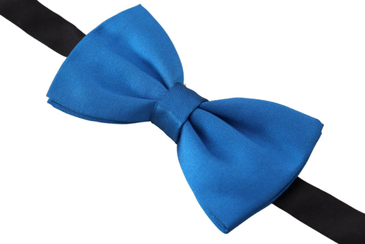 Elegant Sapphire Silk Bow Tie