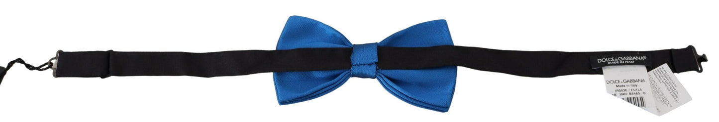 Elegant Sapphire Silk Bow Tie