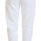 Elegant White Cotton Trousers