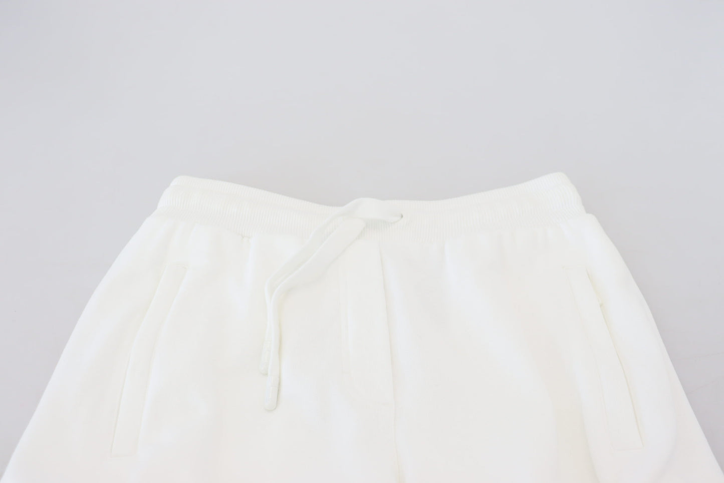 Elegant White Cotton Trousers