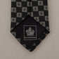 Elegant Blue Silk Designer Tie