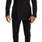 Elegant Black Two-Piece Wool Suit