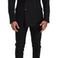 Elegant Black Two-Piece Wool Suit