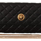 Elegant Black Nappa Leather Evening Bag