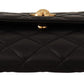 Elegant Black Nappa Leather Evening Bag