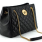 Elegant Quilted Nappa Leather Tote Bag