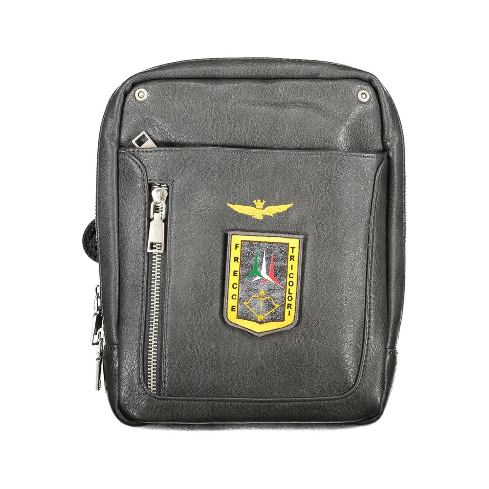 Chic Military-Inspired Gray Shoulder Bag