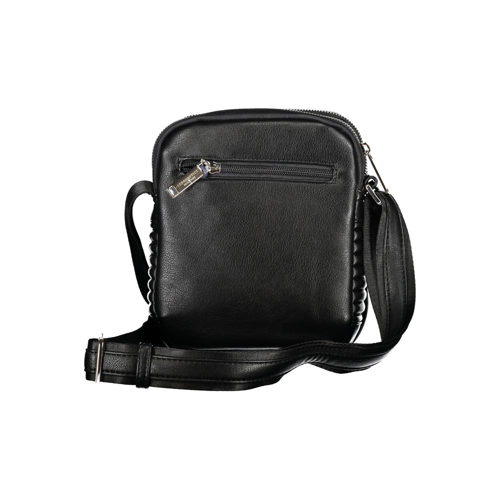 Sleek Black Dual-Compartment Shoulder Bag