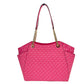 Jet Set Large Chain Electric Pink Shoulder Tote Bag