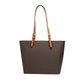 Jet Set Medium Brown Signature PVC Double Pocket Tote Bag Purse