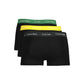 Triple Charm Trunks in Black, Yellow, & Green