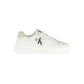 Chic White Lace-Up Sneakers with Contrast Details