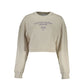 Beige Crew Neck Fleece Sweatshirt