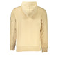 Beige Brushed Cotton Hoodie with Central Pocket