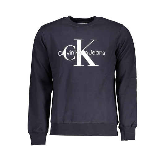 Crew Neck Fleece Sweatshirt in Blue