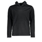 Sleek Black Hooded Sweatshirt with Logo Print