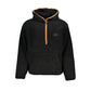 Sleek Half-Zip Hooded Sweatshirt in Black