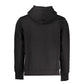 Sleek Black Hooded Sweatshirt with Fleece Lining