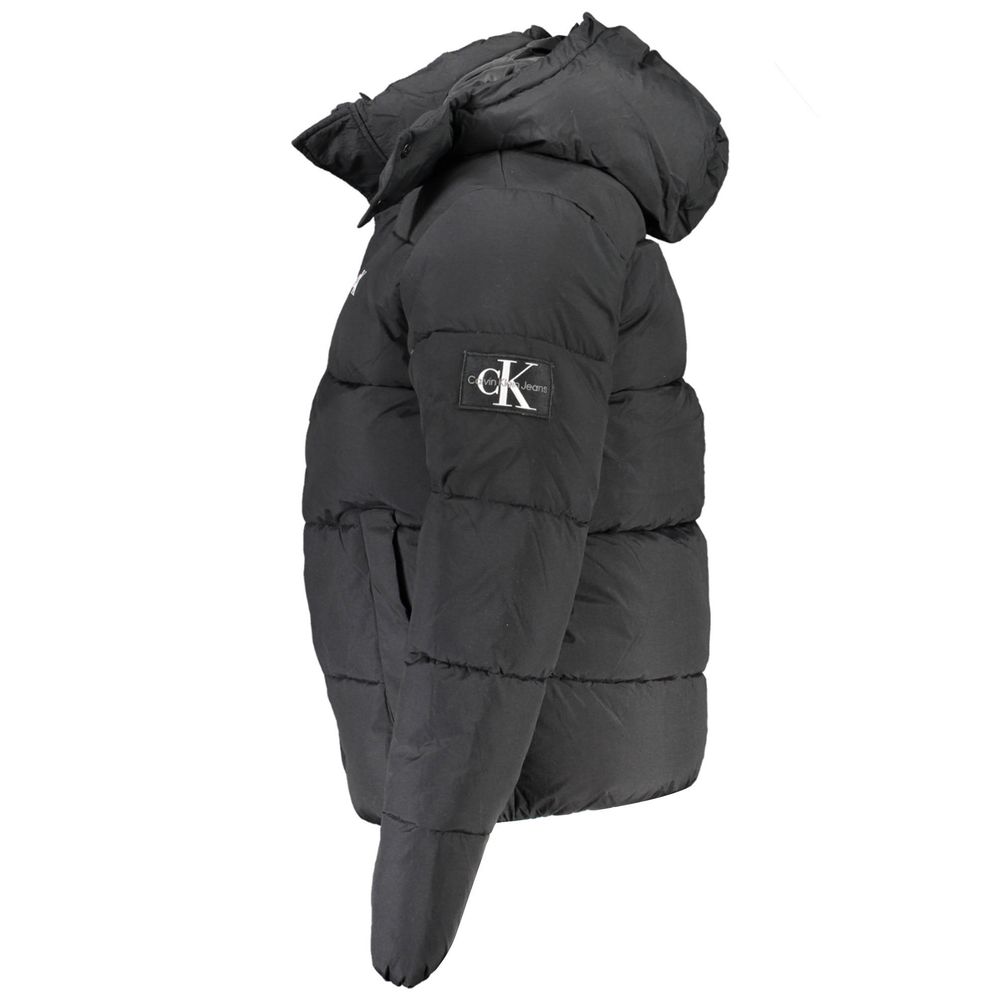 Sleek Recycled Nylon Jacket with Detachable Hood