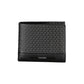 Sleek Black Leather Wallet with Contrast Details