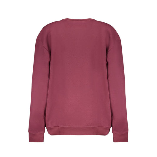 Elegant Purple Crew Neck Fleece Sweatshirt