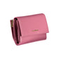 Elegant Pink Leather Wallet with Multiple Compartments