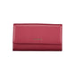 Elegant Dual-Compartment Pink Leather Wallet