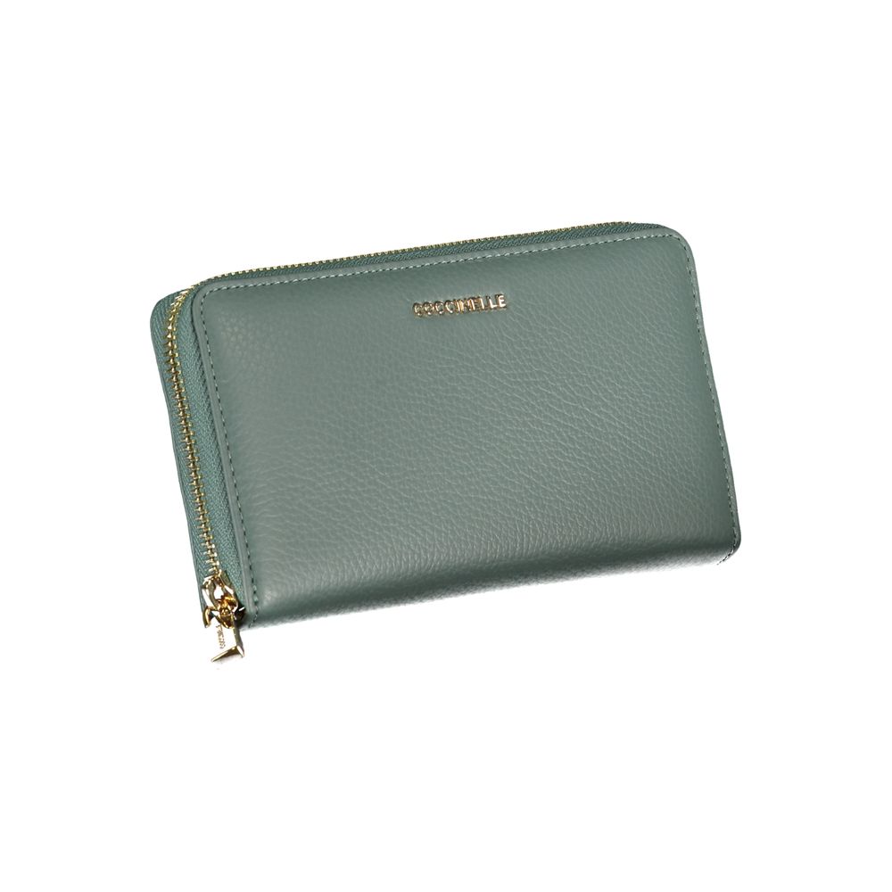 Chic Green Leather Wallet with Ample Storage