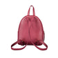 Chic Pink Leather Backpack with Logo Detail