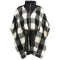 Elegant High Neck Poncho with Contrast Details