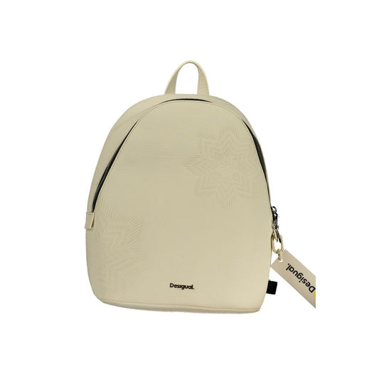 Chic White Contrast Detail Backpack