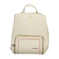 Elegant White Backpack with Contrast Details