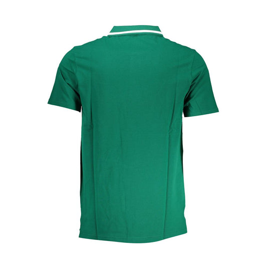 Classic Green Cotton Polo with Contrast Details