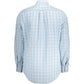 Elegant Light Blue Long Sleeve Button-Down Shirt