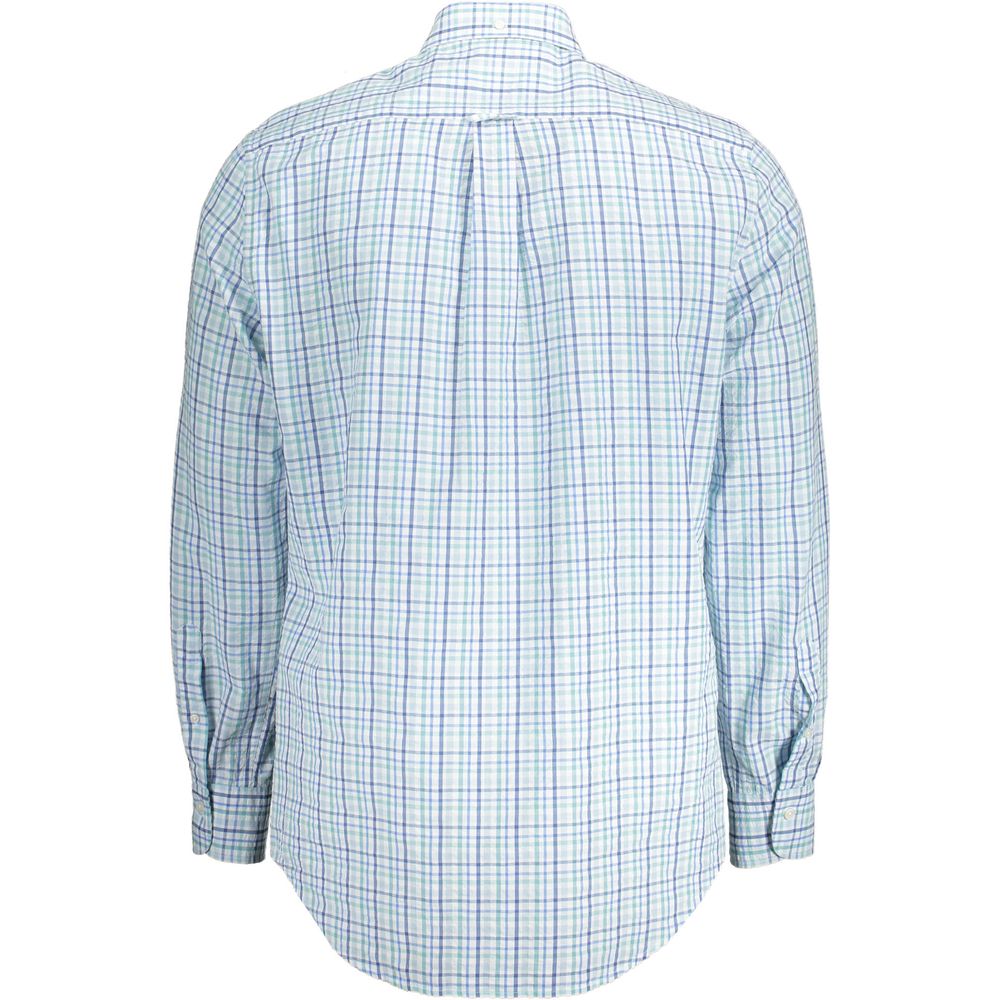 Elegant Light Blue Long Sleeve Button-Down Shirt